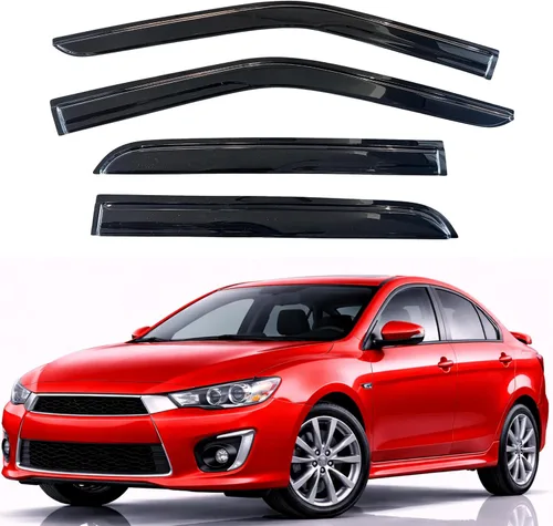 Miniatura 174 de KPY Visor de ventana compatible con Hyundai Tucson 2021-2025, 4 piezas de deflector de ventilación para ventana lateral, estilo Mugen, protector