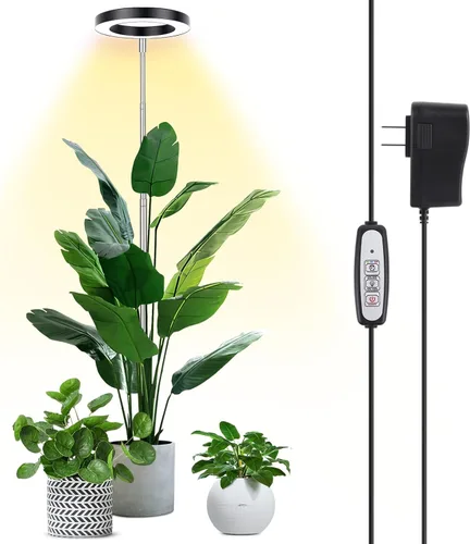 Miniatura 17 de LBW - Luces de cultivo para plantas de interior, luz de plantas de espectro completo de 144 LEDs, lámpara grande para plantas con 4 niveles Blanco