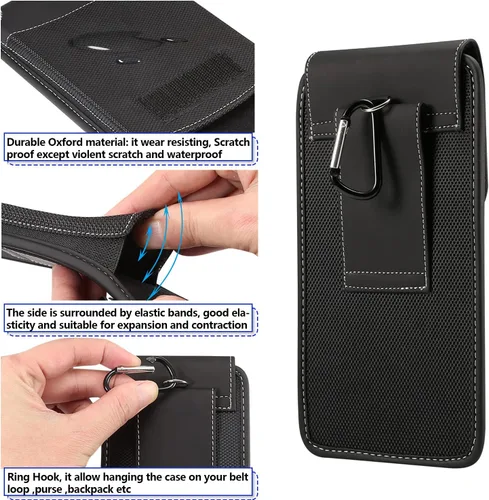 Miniatura 5 de Funda vertical con cinturón para iPhone 11 Pro Max, Xs Max, bolsa resistente para Samsung S10 Lite, Note 10 Lite, S20+, S20 Ultra, Note10+, Note 9