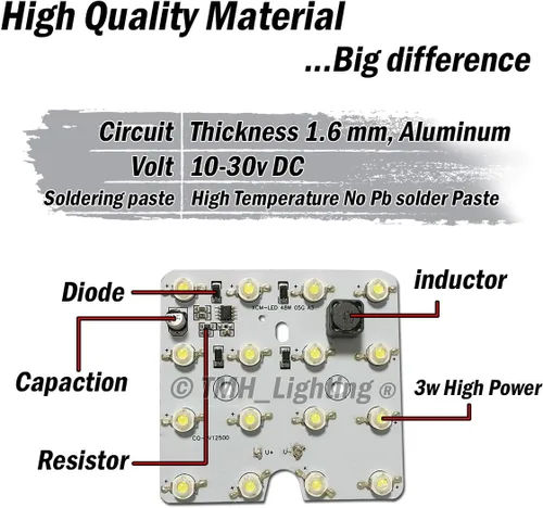 Miniatura 4 de Paquete de 10 luces LED TMH de 48 W con forma cuadrada de 60 grados, luz de inundación, luz de conducción, ATV, todoterreno, 4wd, 4x4, Utv, Van