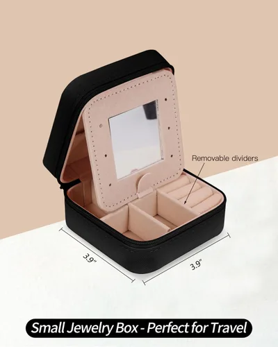 Miniatura 5 de Uygafly Joyero de viaje – Joyero personalizado para mujeres, pequeño organizador de joyas, bonitos organizadores de joyas y estética