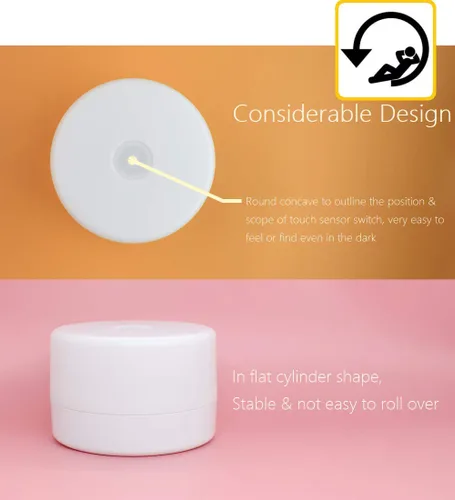 Miniatura 5 de RTSU Lámpara de mesita de noche, luz táctil regulable para niños, adultos, luz nocturna LED, mesa de escritorio, atmósfera decorativa, luz de estado