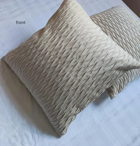 Miniatura 2 de Camino de cama de terciopelo suave liso, bufanda decorativa para el hogar, hotel, casa de huéspedes, 2 fundas de almohada, 17.5 x 17.5 pulgadas