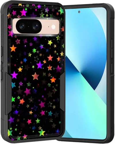 Miniatura 121 de Funda para Pixel 6A, Híbrida de Doble Capa de Servicio Pesado Resistente a Prueba de Golpes PC Duro + Funda Protectora de Silicona Suave para Google