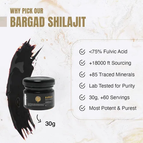 Bargad Shilajit de resina del Himalaya para mujeres | 100% puro, grado oro y probado en laboratorio | Aumenta la energía, la inmunidad y la