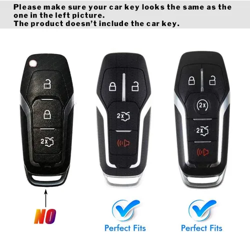 Miniatura 2 de Bling Bling - Funda de llavero con diamantes de cristal de lujo para Ford Fusion F-150 Edge Explorer Mustang Lincoln MKZ MKC 3/4/5 botones llave