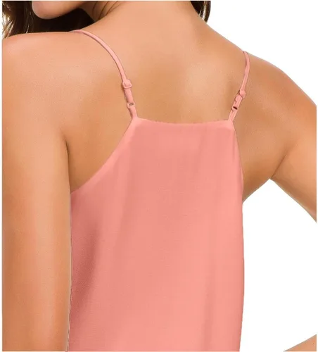 Miniatura 80 de Camiseta de chifón con tirantes delgados ajustables y cuello en V