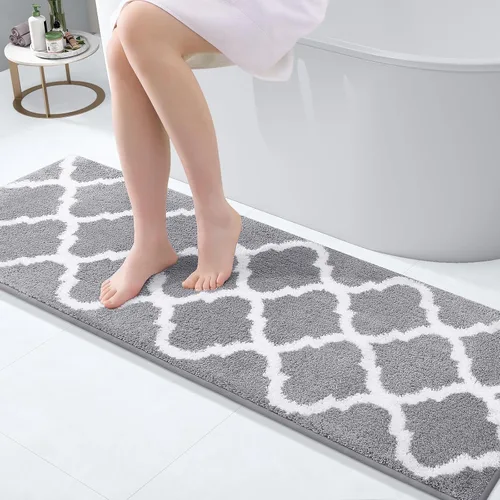 Miniatura 51 de OLANLY Alfombras de baño de 24 x 16 pulgadas, microfibra suave y absorbente, antideslizante y peluda, lavable a máquina, tapetes para el suelo