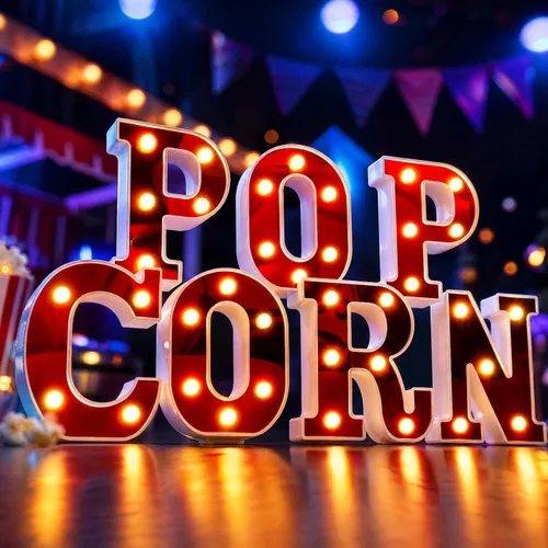 Miniatura 10 de Aurelema Casino 6.3" Letras de cartel de noche de cine para fiestas, cartel de luz de marquesina alimentado por batería, luces LED de letras