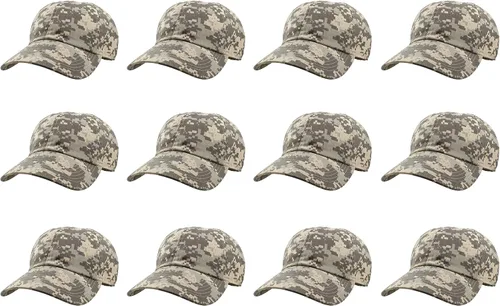 Gelante Gorras de béisbol 100% algodón liso en blanco tamaño ajustable al por mayor a granel de 12 unidades