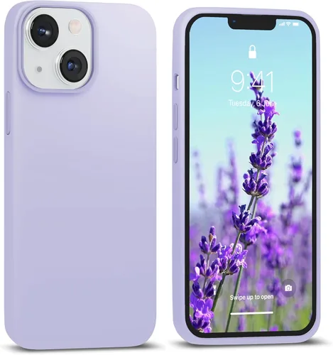 Miniatura 17 de IceSword Funda compatible con iPhone 15 Stone de silicona líquida delgada y protectora, suave antiarañazos, beige claro, crema y arena cálida