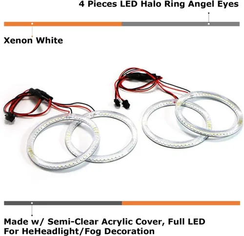 Miniatura 2 de iJDMTOY Angel Eyes juego de luces de led SMD 240, xenón, 7000 K