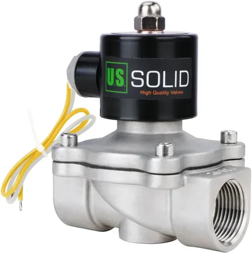 Miniatura 9 de U.S. Solid 1" válvula electromagnética eléctrica de latón 110V CA normalmente cerrada aire no potable aceite de agua diesel