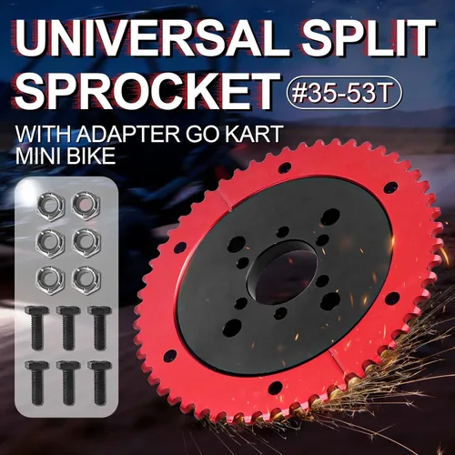 Miniatura 2 de Piñón dividido universal de cadena 35 de 53T con adaptador para Predator 212cc 196cc 79cc Go Kart Mini Bike CT200U-EX CT200U BT200X CT100U MB200