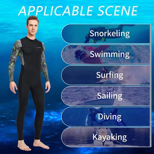 Miniatura 2 de Skins de buceo para mujeres y hombres, traje de baño de cuerpo completo, rashguard, piel de buceo, traje de neopreno delgado, de una pieza, manga