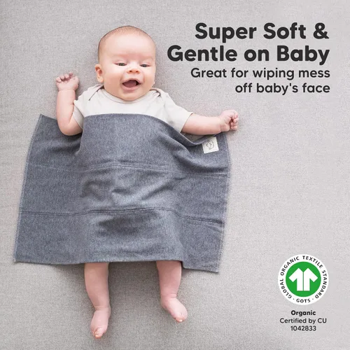 Miniatura 7 de KeaBabies Paquete de 8 baberos orgánicos para niñas y niños y 6 paños para eructos para bebés niños y niñas, baberos de dentición para niños