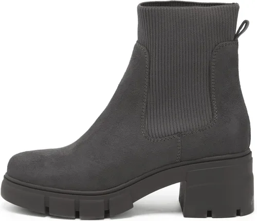 Miniatura 2 de REDTOP Botas Chelsea elásticas para mujer, tacón grueso, plataforma, suela de lengüeta, botines al tobillo