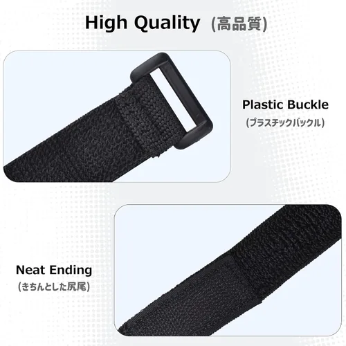 Miniatura 3 de Azarxis Correas de cincha con hebilla resistente, reutilizable y duradera, correa elástica para sujetar cables de extensión, cuerdas, mangueras