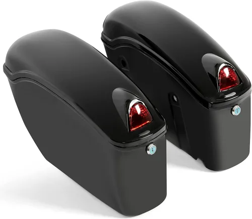 Miniatura 7 de ECOTRIC - Alforjas rígidas extendidas de 5 pulgadas para maletero, compatibles con todos los modelos Harley Davidson Road King Glide Softail Touring
