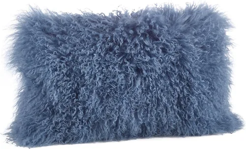 Miniatura 47 de Saro Lifestyle Almohada de piel de cordero mongol rellena de poliéster Gris