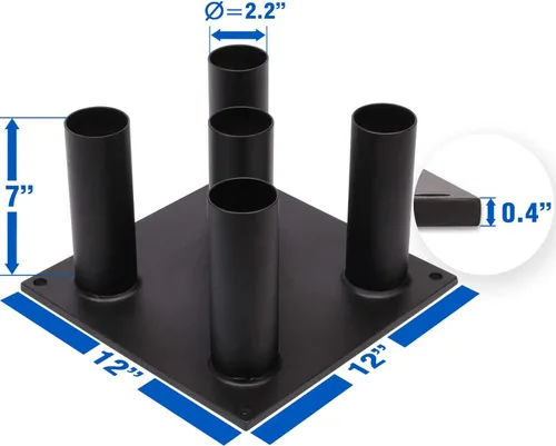 Miniatura 2 de Yes4All Estante de almacenamiento vertical, organizador de gimnasio en casa, estante para mancuernas y barras olímpicas de 2 pulgadas