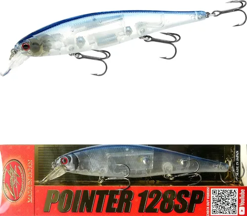 Miniatura 29 de LUCKY CRAFT Pointer 128SP, Señuelo de Pesca de Lubina de Lago de Agua Dulce, Jerkbait, Suspendido, Aparejos de Pesca, Accesorios de Pesca, Equipo