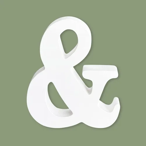 Miniatura 35 de Letras de madera de 4 pulgadas, letras del alfabeto de madera blanca para decoración de pared, letras de marquesina de madera sin terminar