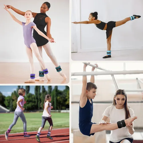 Miniatura 7 de Sportneer Pesas de tobillo para muñeca, par de pesas de 1/2/4/6/10 libras para hombres, mujeres, niños, entrenamiento de fuerza, juego de pesas