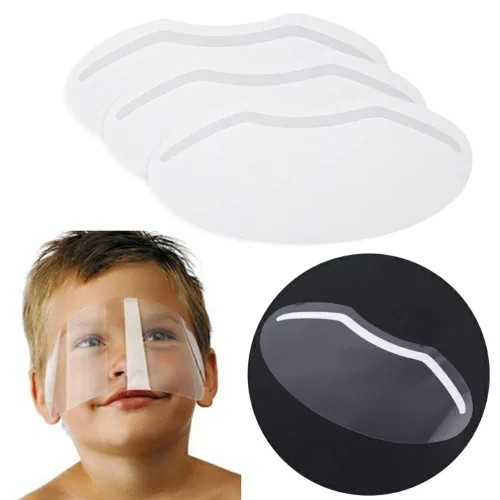 Miniatura 7 de Protector facial desechable transparente, para ducha, corte de pelo, laca y extensiones de pestañas, cejas, ojos, párpados, cirugía de cuidado 50 Pcs