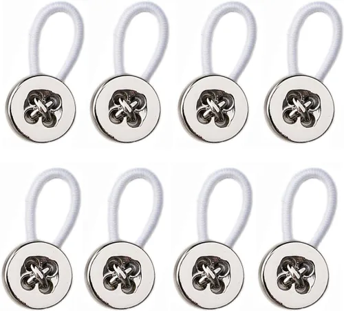 Miniatura 9 de 8 extensores de cuello para mujeres y hombres, extensor de botón de aleación de 20L para camisas de vestir, cuello y puños