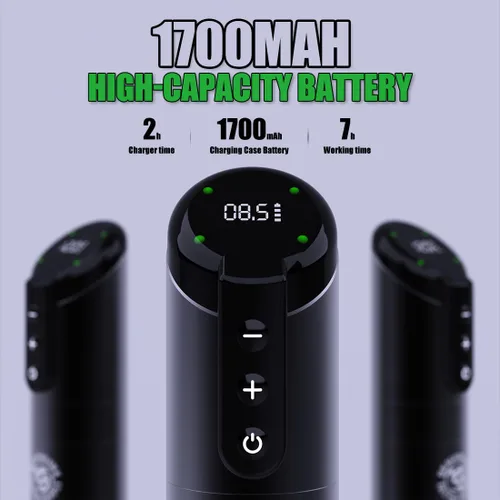 Miniatura 3 de Dragonhawk Kit de pistola de tatuaje Kit de tatuaje inalámbrico para principiantes, kit completo de máquina de tatuaje, fuente de alimentación