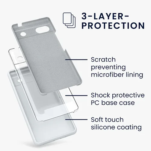 Miniatura 781 de kwmobile Funda Compatible con Google Pixel 6 Pro - Funda de teléfono de silicona TPU con acabado suave - Azul Arrecife
