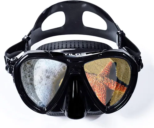 Revo - Máscara de buceo de esnórquel con vista amplia: buceo, esnórquel, buceo libre y natación, 180 máscaras – Gafas de buceo antivaho con doble