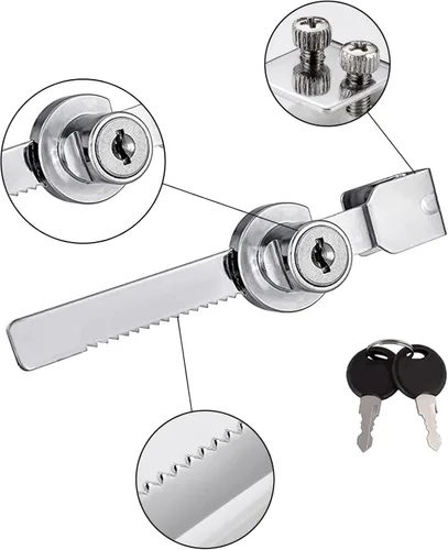 Miniatura 4 de Paquete de 12 candados para puerta corrediza de cristal con 24 llaves (con llave similar)