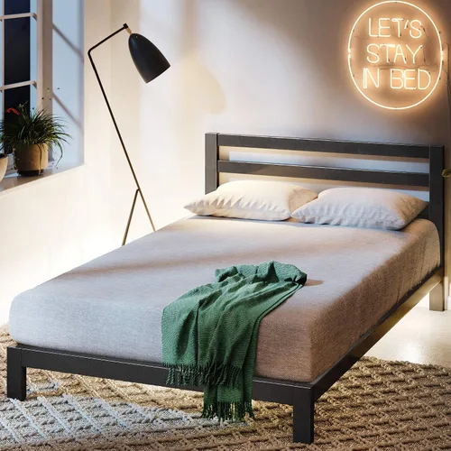 Miniatura 11 de ZINUS Heidi Marco de Cama con Plataforma de Metal, Base de Colchón de Acero, No Necesita Somier, Fácil Montaje, Individual, Negro