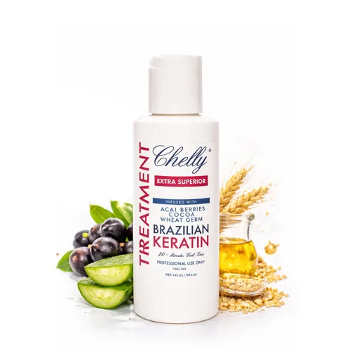 Miniatura 3 de CHELLY Tratamiento alisador de queratina brasileña superior, para cabello seco y dañado, fórmula superior sin sulfatos ni parabenos, elimina rizos
