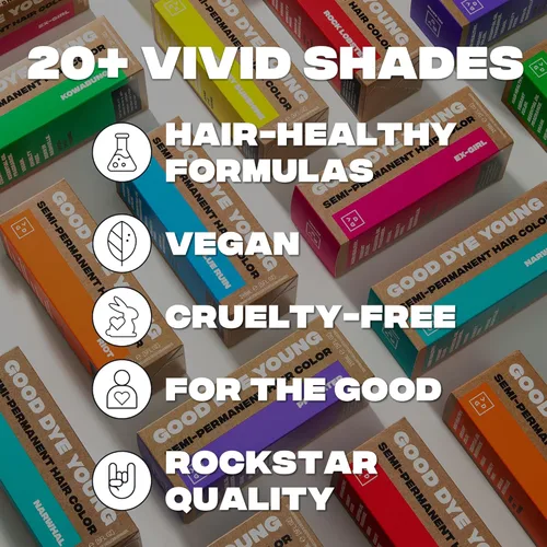 Miniatura 5 de Good Dye Young - Tinte semipermanente para el cabello, vegano y libre de crueldad, color azul, dura hasta 24 lavados, coloración capilar