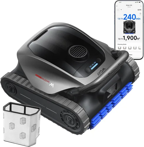 Miniatura 13 de Mova Rover X10 - Limpiador robótico inalámbrico para piscinas, limpieza 7 en 1, mapeo AquaScan LDS y Pool Navi preciso, estacionamiento inteligente