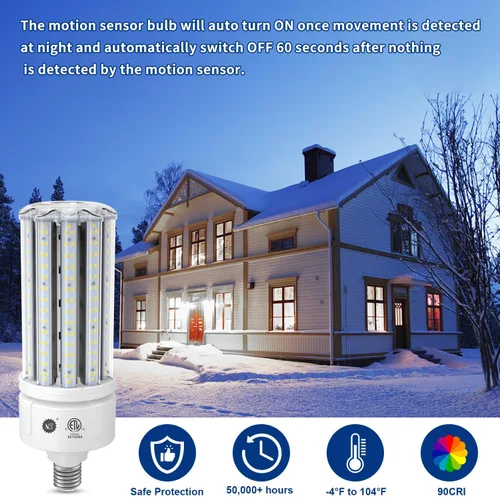Miniatura 6 de NS Bombilla LED inteligente de 100 W con sensor de movimiento y atardecer a amanecer (16,000 lm 5000 K CRI 90 sin parpadeo) - Base E26/E39