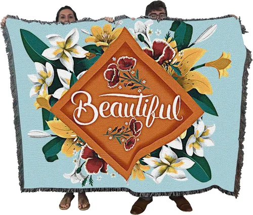 Miniatura 13 de Pure Country Weavers Frida Kahlo - Manta de mujer hermosa – Tapiz de regalo tejido de algodón – Fabricado en los Estados Unidos (72 x 54 pulgadas)