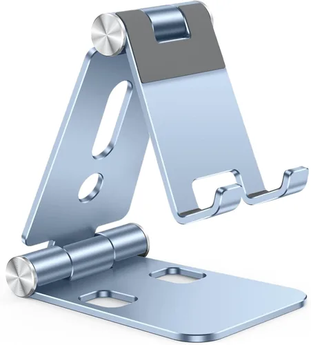 Miniatura 13 de OMOTON Soporte plegable para teléfono celular, C4 soporte de teléfono de aluminio portátil, base de acoplamiento ajustable para teléfono compatible