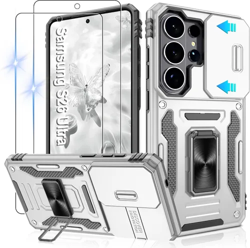 Miniatura 131 de Gritup para Samsung Galaxy S22 Funda con protectores de pantalla HD de 2 paquetes y cubierta deslizante para la cámara, protección contra caídas