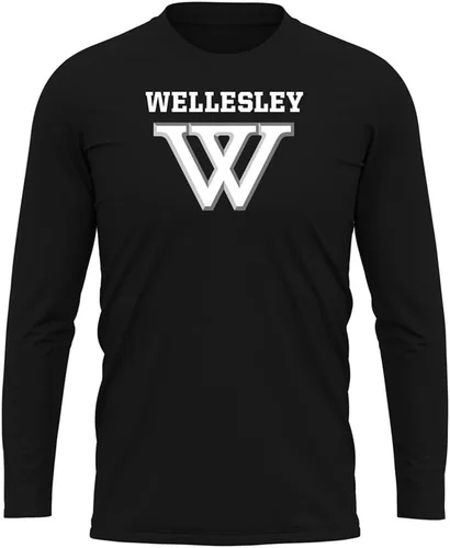 Miniatura 215 de Camisa deportiva de manga larga oficial de la NCAA Collegiate para hombre, colección negra con logotipo primario