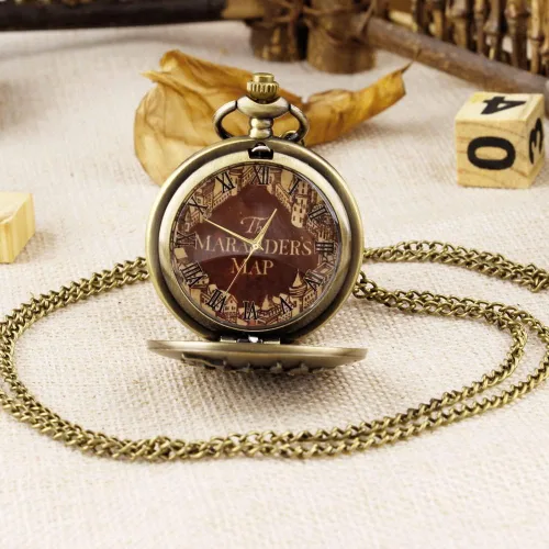 Miniatura 3 de Reloj de bolsillo de cuarzo para hombre, ojos verdes, forma de caja redonda, collar de bolsillo