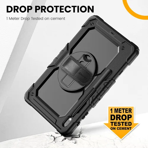 Miniatura 3 de Timecity Funda para Samsung Galaxy Tab S8 Plus/S7 FE 5G de 12.4 pulgadas con protector de pantalla y soporte giratorio de 360° y correa de hombro
