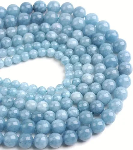 Miniatura 42 de Zenkeeper 108 cuentas de aventurina azul para hacer joyas de 0.315 pulgadas (0.315 in), piedras preciosas de aventurina azul sueltas