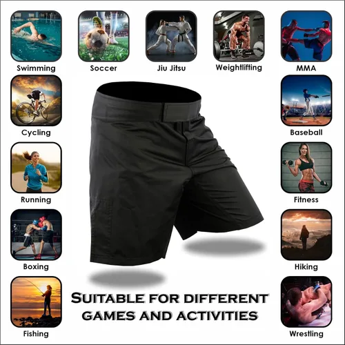 Miniatura 6 de ROAR-INT MMA Grappling Shorts Kickboxing Muay Thai Shorts BJJ Gym Training Running Athletic Shorts