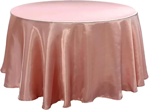 BalsaCircle - Mantel redondo de satén de 108 pulgadas, color rosa polvoriento, para bodas, fiestas, catering, cocina, comedor, eventos, cocina y