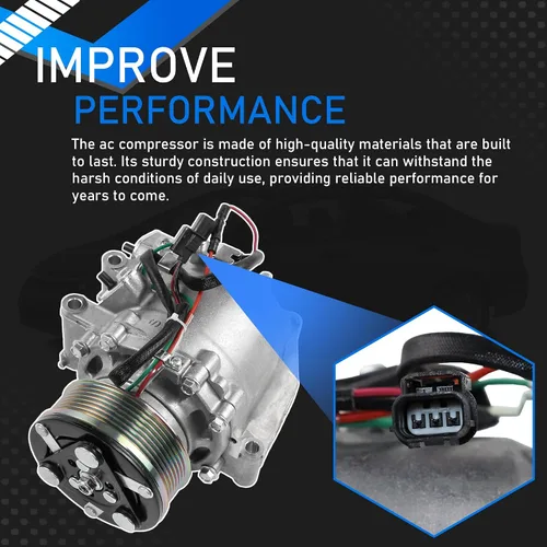 Miniatura 4 de Compresor de aire acondicionado para auto compatible con Honda Civic 2006 2007 2008 2009 2010 2011 1.8L Compresor de aire acondicionado con embrague