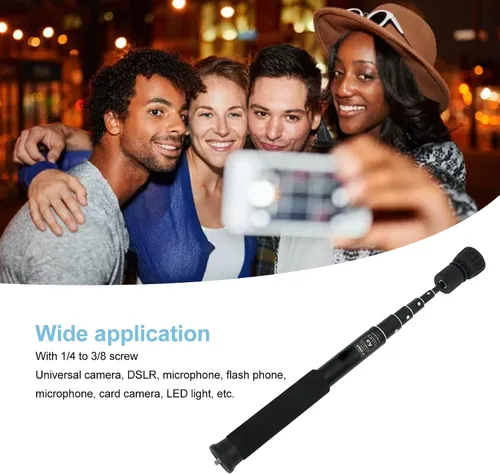 Miniatura 3 de Monopod de cámara de 48 pulgadas, poste extensible de 6 secciones, palo de Unipod telescópico resistente, monopie de fotografía portátil ligero